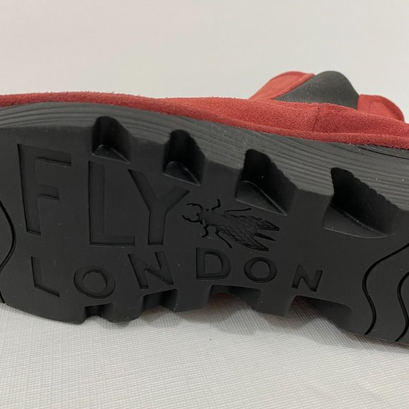 NWOT Fly London Phil Suede Wedge Chelsea Boot - Size 38 (7.5-8) - Picture 7 of 7